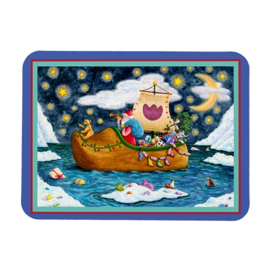 NEDERCH SHOE SANTA SHIP, ICEBERGS, WHALE, TEDDY BE MAGNEET (Horizontaal)