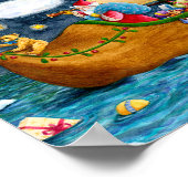 NEDERCH SHOE SANTA SHIP, ICEBERGS, WHALE, TEDDY BE POSTER (Hoek)