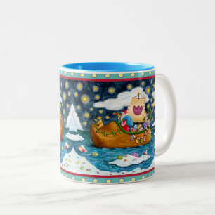 NEDERCH SHOE SANTA SHIP, ICEBERGS, WHALE, TEDDY BE TWEEKLEURIGE KOFFIEMOK