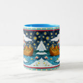 NEDERCH SHOE SANTA SHIP, ICEBERGS, WHALE, TEDDY BE TWEEKLEURIGE KOFFIEMOK (Center)