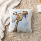 Nederig neerbuigende Giraffe Cartoon Kussen (Deken)