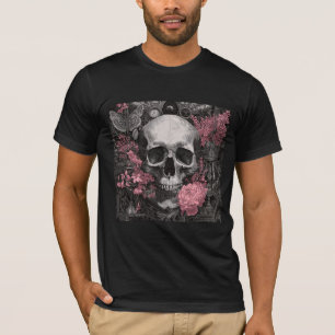Nederig Vertrokken – Gotische Schedel Fijne Kunst T-shirt