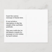 Nederige bedankkaart voor kleine bedrijven briefkaart (Achterkant)