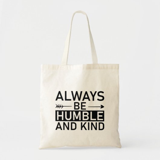 Nederige citaat tote bag (Voorkant)