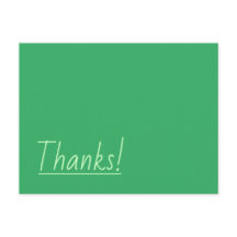 Nederige, minimalistische "Dank je!" kaart