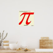 Nederige Pi Zijn Vierkant Grappige Poster (Keuken)
