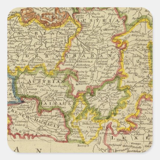 Nederland 2 vierkante sticker (Voorkant)
