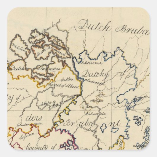 Nederland 3 vierkante sticker (Voorkant)