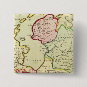 Nederland 4 vierkante button 5,1 cm