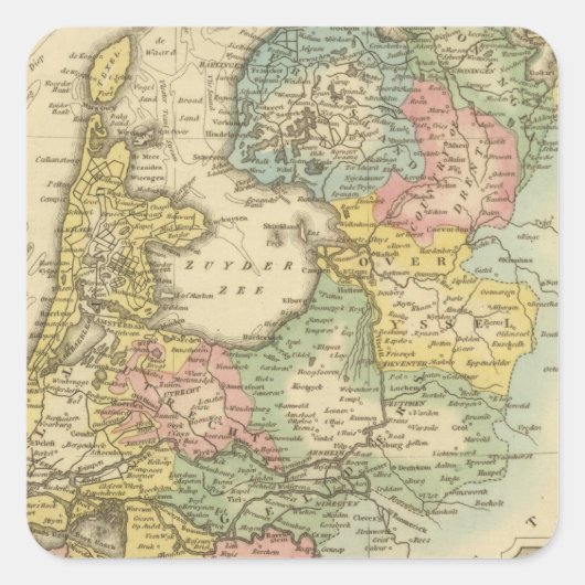 Nederland 4 vierkante sticker (Voorkant)