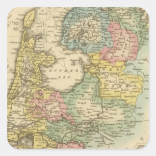 Nederland 4 vierkante sticker