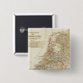 Nederland 9 vierkante button 5,1 cm (Voorkant /achterkant)