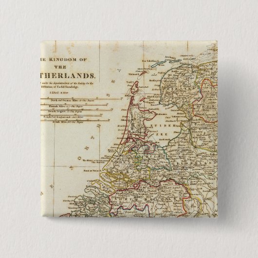 Nederland 9 vierkante button 5,1 cm (Voorkant)