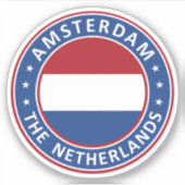 Nederland, Amsterdam Sticker (Voorkant)
