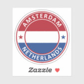 Nederland, Amsterdam Sticker (Vel)