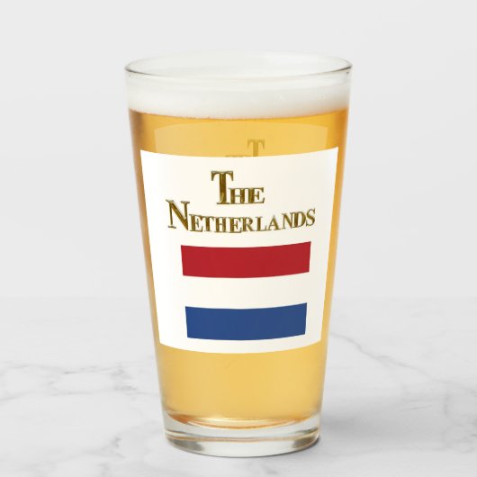 NEDERLAND BEER GLASS GLAS (Voorkant gevuld)