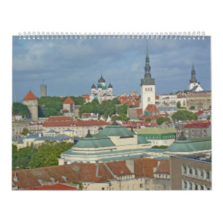 Nederland, België, Finland, Estland, Rusland, kale Kalender