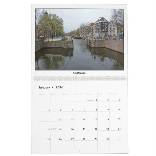 Nederland, België, Finland, Estland, Rusland, kale Kalender (Jan 2026)