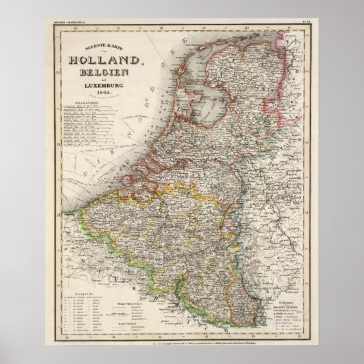 Nederland, België, Luxemburg Poster (Voorkant)