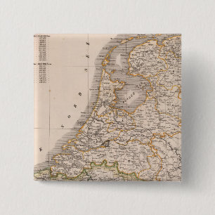 Nederland, België Vierkante Button 5,1 Cm