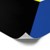 nederland belgië vlag halve vlag poster (Hoek)