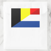 nederland belgië vlag halve vlag rechthoekige sticker (Tas)