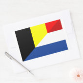 nederland belgië vlag halve vlag rechthoekige sticker (Envelop)