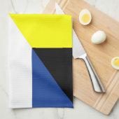 nederland belgië vlag halve vlag theedoek (Quarter Fold)