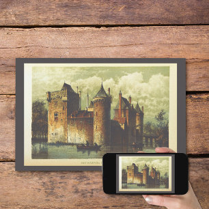 -Nederland Castle Book Page Illustration Poster