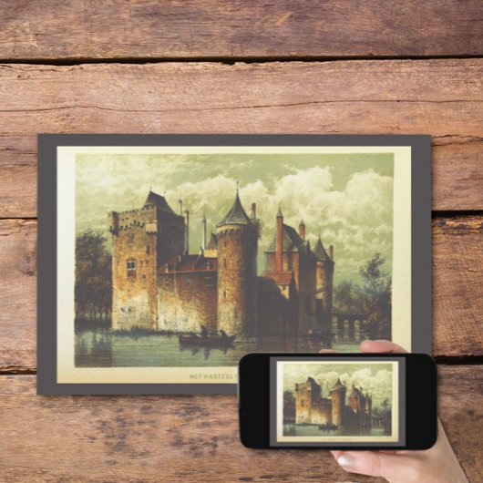 -Nederland Castle Book Page Illustration Poster