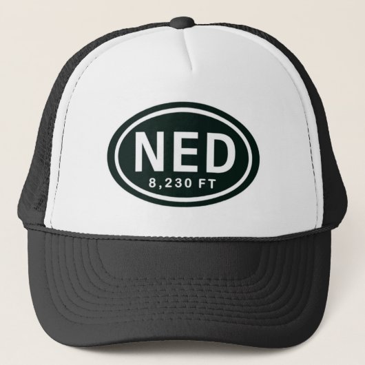 Nederland CO 8,230 FT Elevation NED Hat Trucker Pet (Voorkant)