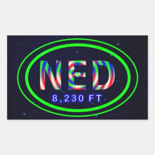 Nederland CO 8,230 FT Tie Dye Ned Stickers (Voorkant)