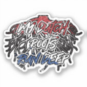 Nederland Dutch Roots Heritage Pride Sticker (Voorkant)