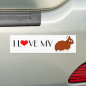 Nederland Dwarf Rabbit Bumpersticker (Op auto)