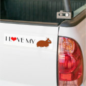 Nederland Dwarf Rabbit Bumpersticker (Op Truck)
