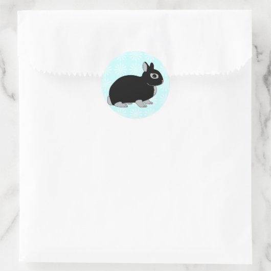 Nederland Dwarf Rabbit Ronde Sticker (Tas)