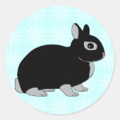 Nederland Dwarf Rabbit Ronde Sticker (Voorkant)
