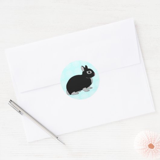 Nederland Dwarf Rabbit Ronde Sticker (Envelop)