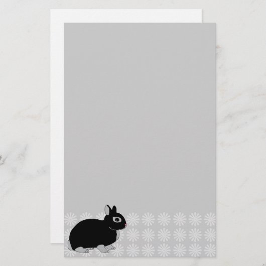 Nederland Dwarf Rabbit Silver Marten Stationery Briefpapier (Voorkant / Achterkant)