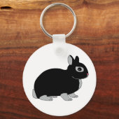 Nederland Dwarf Rabbit Sleutelhanger (Voorkant)
