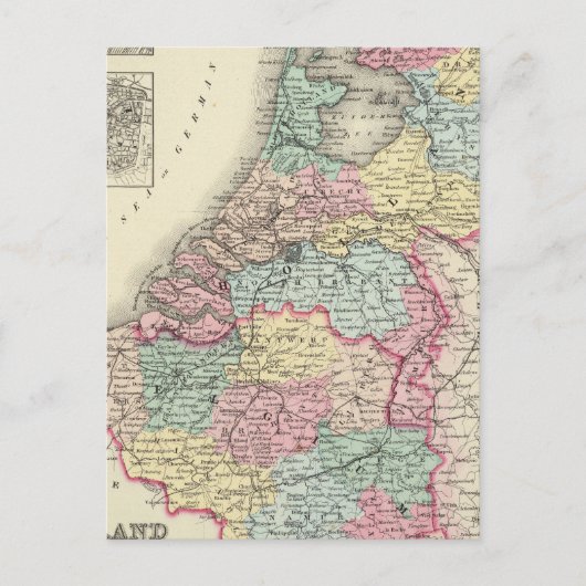 Nederland en België 2 Briefkaart (Voorkant)