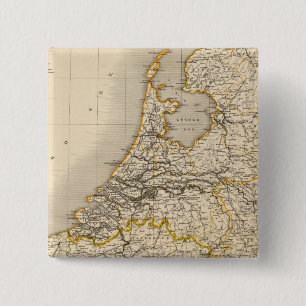 Nederland en België 2 Vierkante Button 5,1 Cm