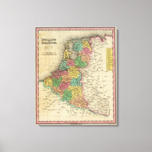 Nederland en België Canvas Afdruk (Voorkant)