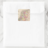 Nederland en België Vierkante Sticker (Tas)