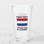 Nederland en Nederlanders Vlag Persoonlijk Glas (Voorkant)