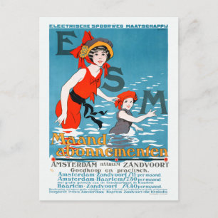 Nederland ESM Amsterdam Haarlem Vintage Poster Briefkaart