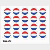 Nederland Fisheye Vlag Sticker (Vel)