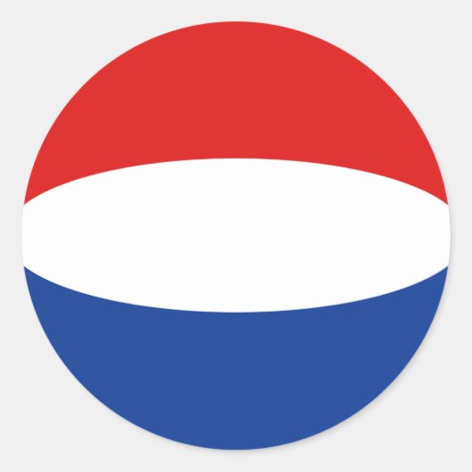 Nederland Fisheye Vlag Sticker (Voorkant)