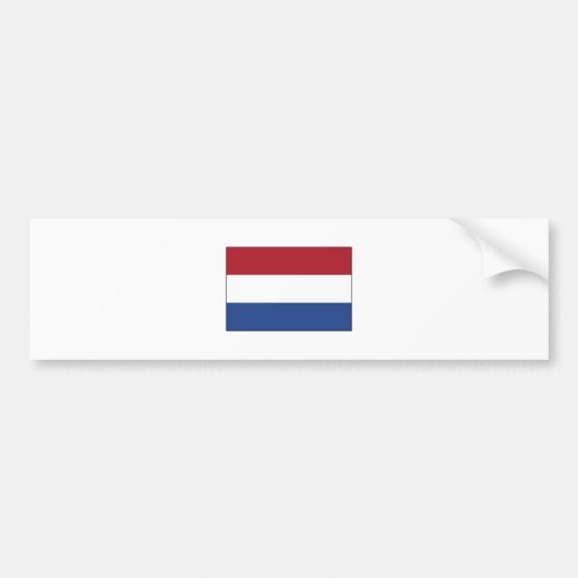 Nederland FLAG International Bumpersticker (Voorkant)