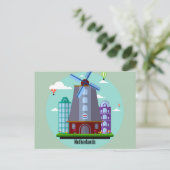 Nederland, grafisch ontwerp briefkaart (Staand voorkant)